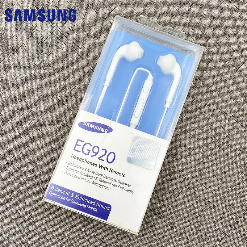 100% Original Samsung EO-EG920 Earphone 3.5mm In-ear With Control Speaker 1.2m Wired Sport Headsets For Galaxy S9 S8 S7 F52 M31