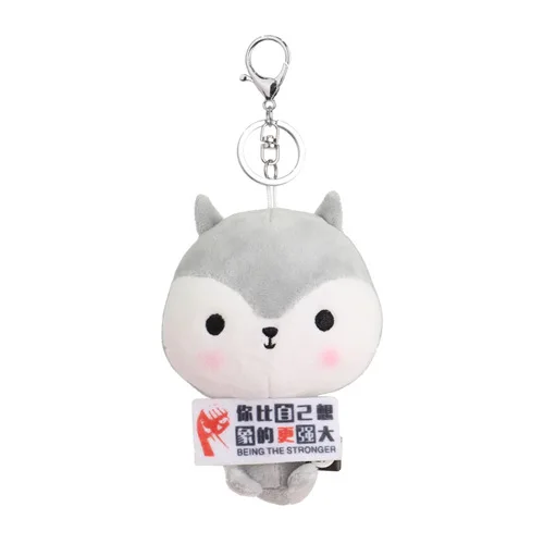 

2019 Newest Plush toys plush accessories inspirational language network title car key chain cartoon key chain