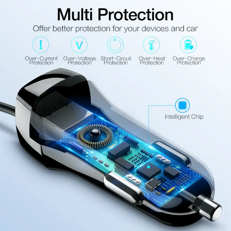 USB Автомобильное зарядное устройство для iPhone X 6 7 8 XS Max телефон зарядное устройство автомобиль Micro usb type C освещение для samsung S10 S9 Plus Быстрая зарядка