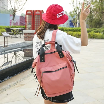 

Nylon Backpack Women Casual Backpacks Ladies High Capacity Back To School Bag Teenage Girls Travel Students 2019