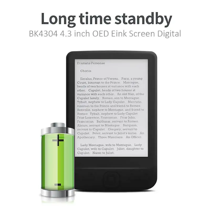 4,3 дюймов E-Ink для чтения электронных книг ЖК-дисплей Смарт Электронная читалка 4/8/16 ГБ памяти электронная книга HD цифровая электронная книга Многоязычная Поддержка