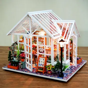 

DIY Dollhouse Kit Assembled Miniature Cabin With Furniture Handmade Cottage House With Music Movement For Christmas Birthday