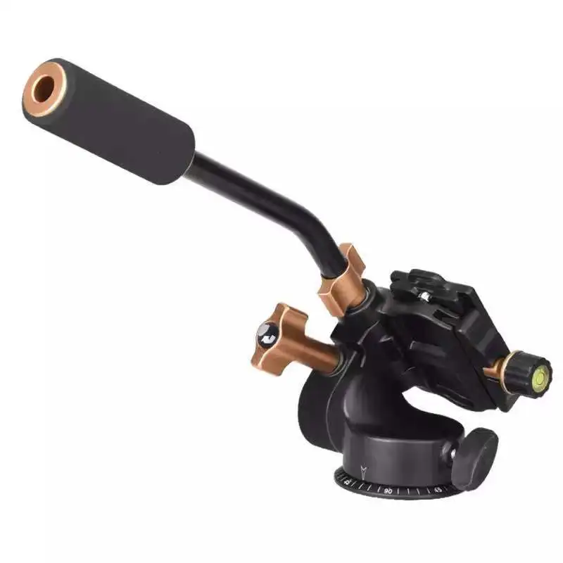 QZSD Q08S Aluminum 3-Way Fluid Head Rocker Arm Video Tripod Ball Head for Canon Nikon Sony Fujifilm DSLR Camera Tripod Monopod tripod ball head camera fluid head