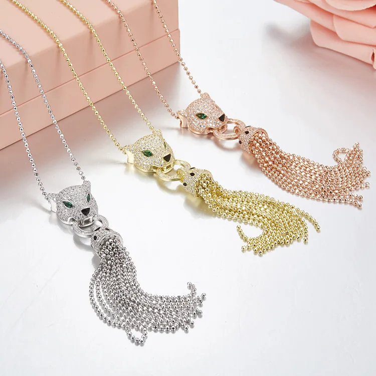 Известный Бренд 925 стерлингового серебра ювелирные изделия для женщин пантера