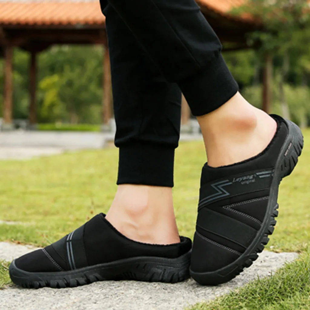 Large Size Couple Slippers Warm Cotton Winter Slippers Flat With Non-Slip Autumn Slippers Casual Sneakers For Man erkek ayakkabi