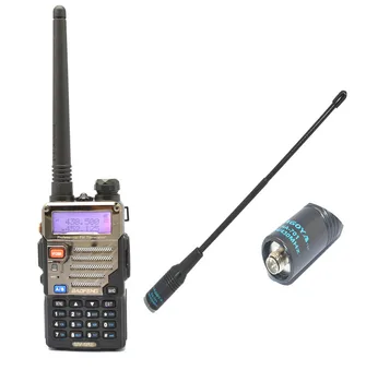

BAOFENG UV-5RE VHF/UHF Dual Band Walke Talkie +Na-701 SMA-F Antenna Handy Hunting Radio Receiver With Headfone