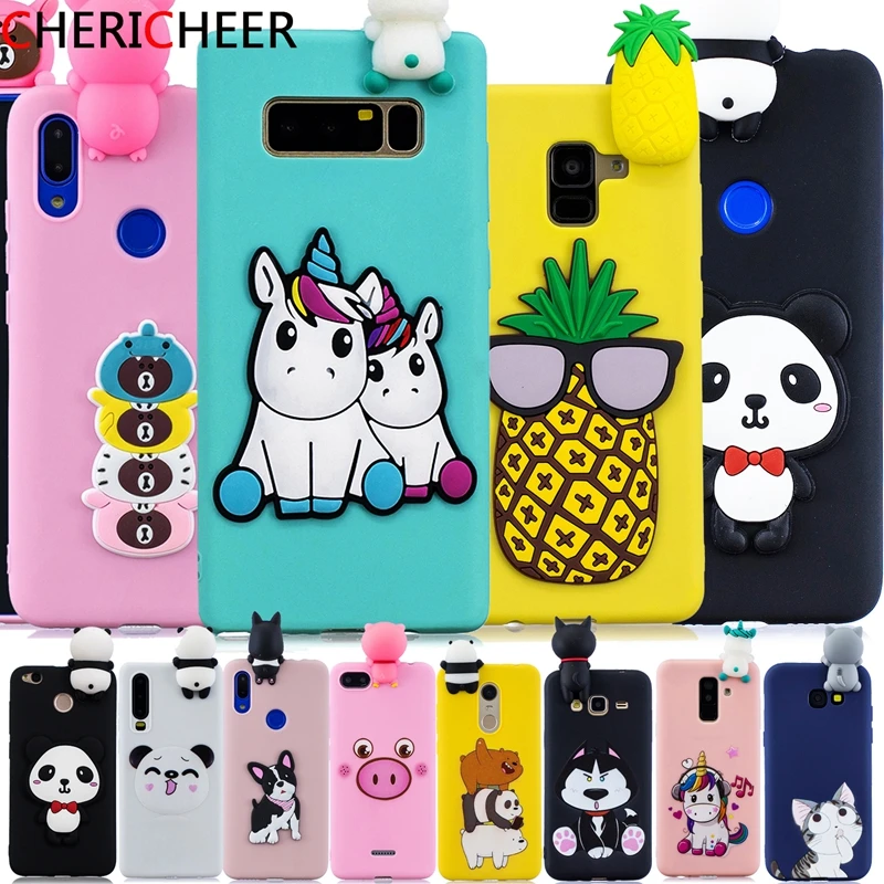 3D Toys Unicorn Cartoon Case For Samsung S20 Ultra S10E S10 Lite S9 S8 Plus Silicone Dolls Cover | Мобильные телефоны и