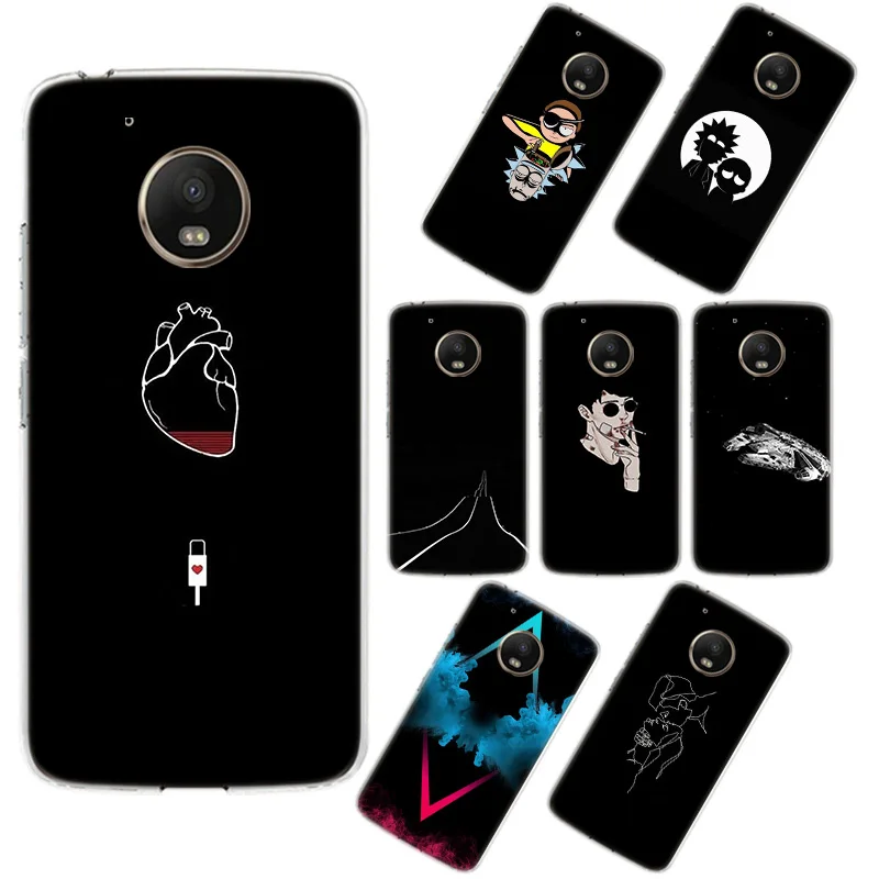 

Cartoon Black Fashion Soft Phone Case For Motorola G4 G5 G5S G6 G7 G4Play G5Plus G6Plus G7Play E6Plus Phone Case Cover