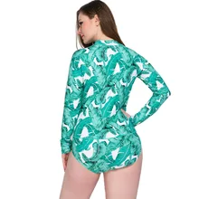 DAISSIONI Rashguard на молнии женский красивый Простроченный без набивки беспроводной Цельный купальник бикини стиль низ Slava Store