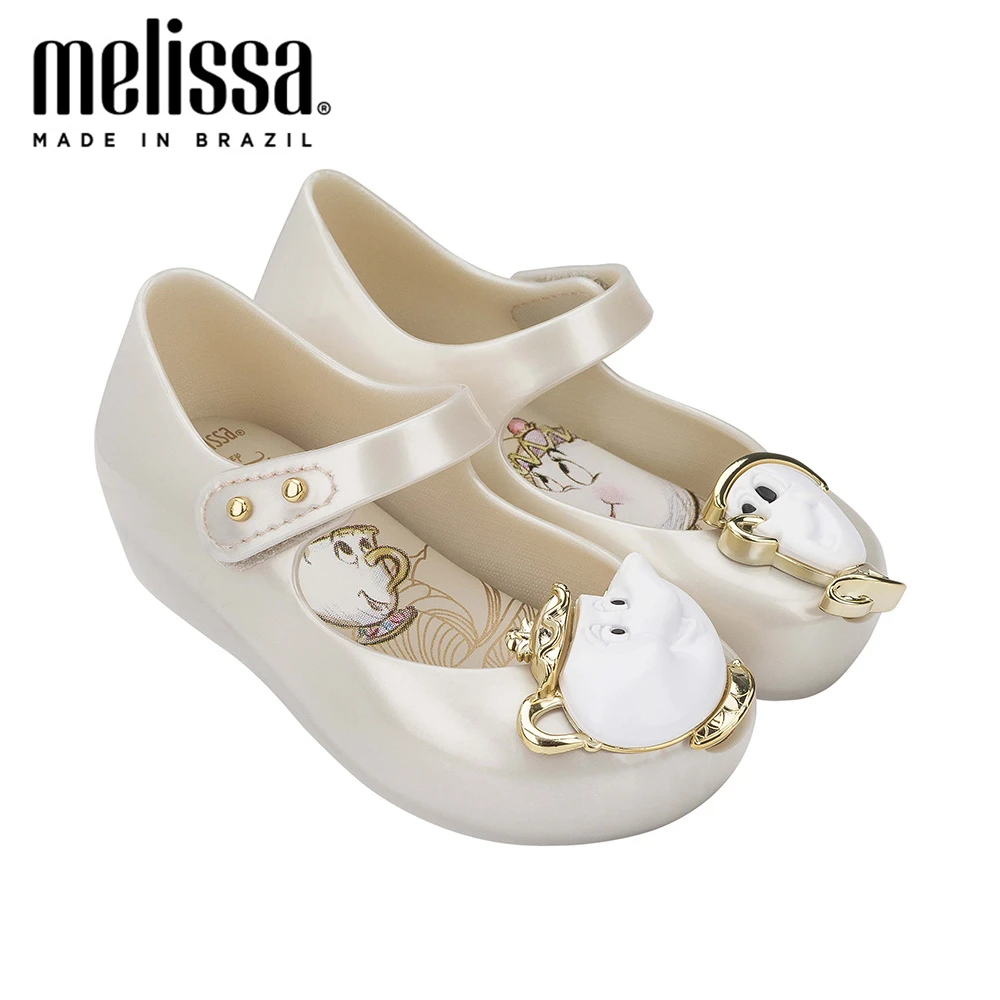 Mini Melissa Kids Fashion Jelly shoes Children Cartoon Beauty and the Beast Candy Shoes Summer Beach Wear Sandal | Детская одежда и
