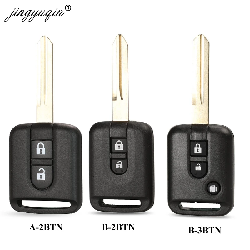 Jingyuqin 2/3 кнопки дистанционного ключа автомобиля оболочки для Nissan Qashqai Navara Micra NV200 Patrol Y61 Micra 350Z Pathfinder чехол для ключей Fob