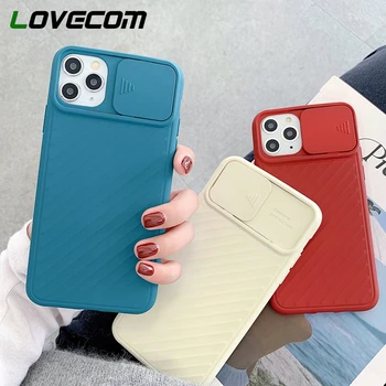 

LOVECOM Camera Protection Plain Phone Case For iPhone 11 Pro Max XR XS Max 6 6S 7 8 Plus X Soft TPU Shockproof Back Cover Gift