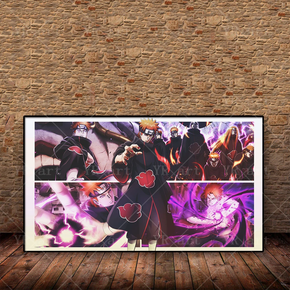 Japanese Anime DRAGON BALL ONE Piece NARUTO Poster Print Luffy Kakarot Sasuke Wall Art Canvas Painting Modern Home Decor Picture