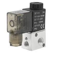 DC 12V 125mA 3W 1/" PT резьба 2 позиции 3 ходовой пневматический Электрический электромагнитный клапан