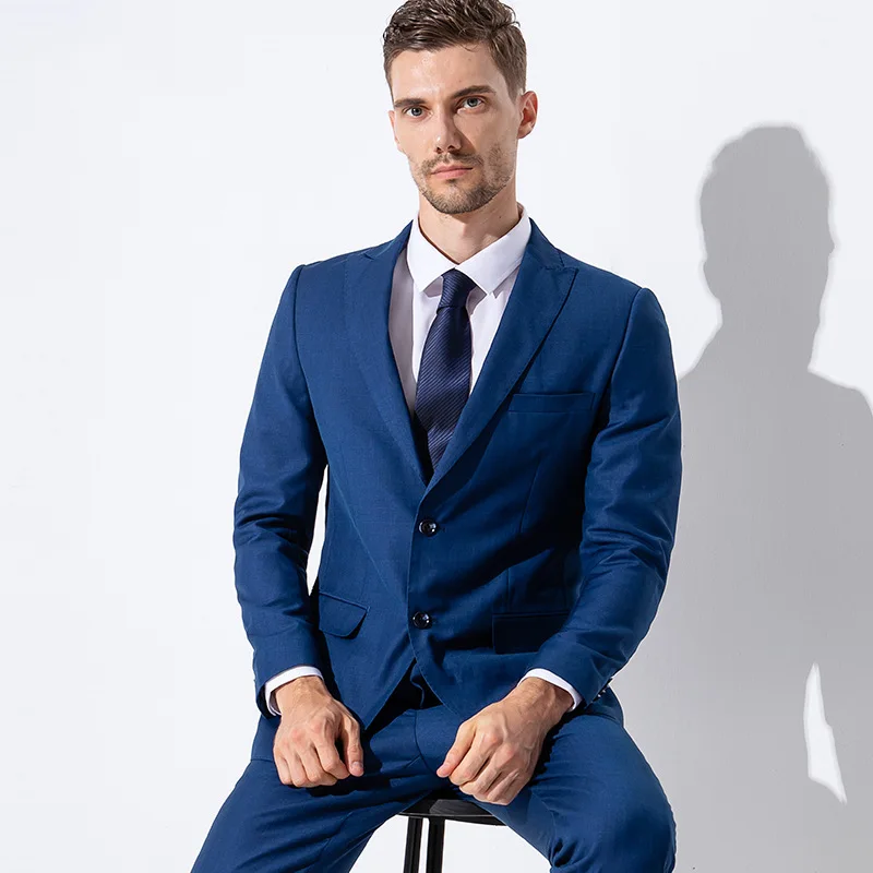 Casual Two Piece Men Suits Slim Fit Mens Business Suits Wardrobe Essentials