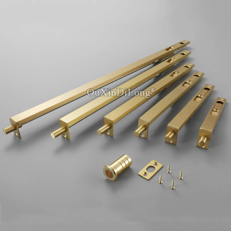 Luxury 24PCS European Brass Security Door Bolts Lever Action Flush Slide Latch Lock 6/8/10/12/14/16/20/24/32Inch | Обустройство дома