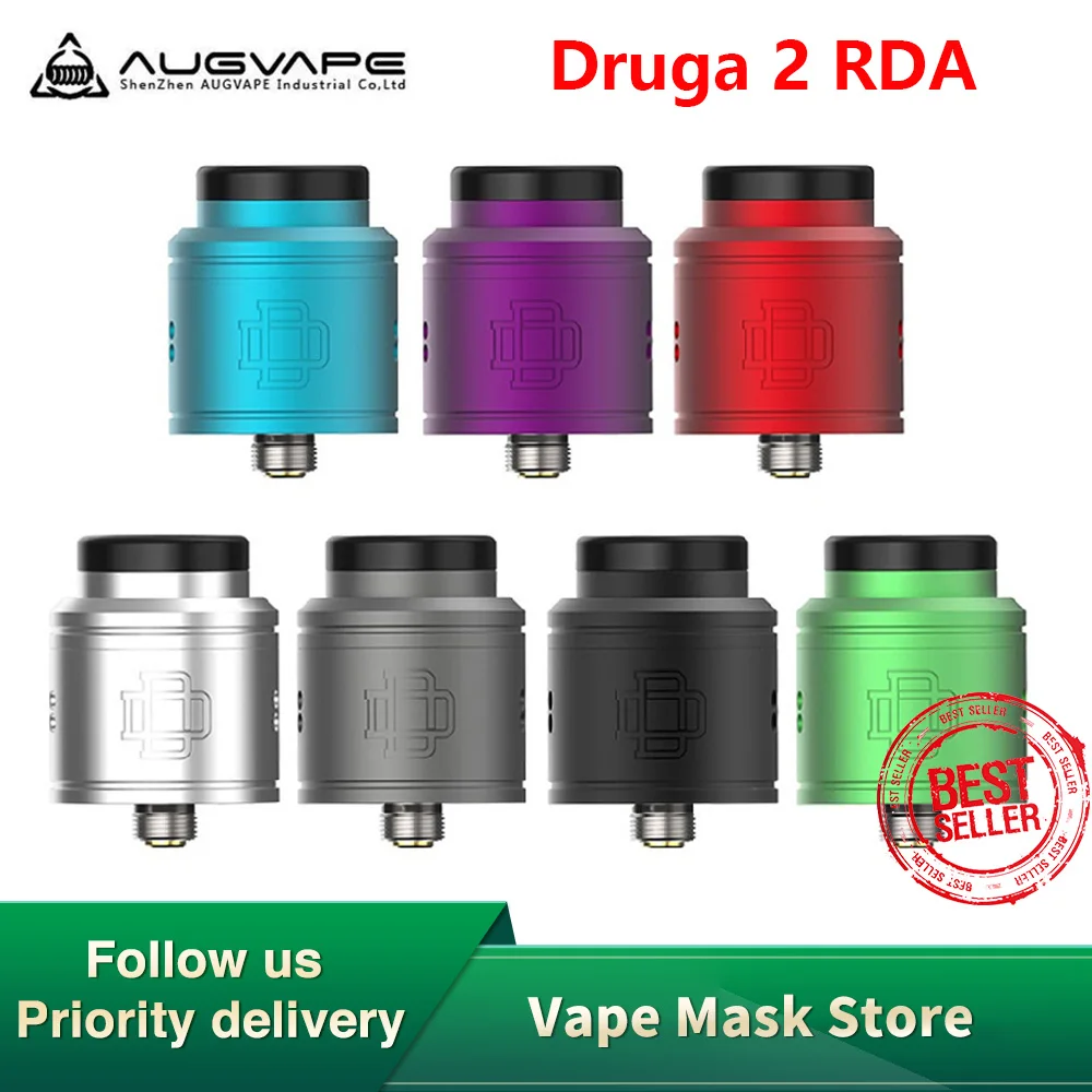 Бак для вейпа Augvape RTA атомайзер диаметром 24 мм с капельным наконечником 810 Delrin