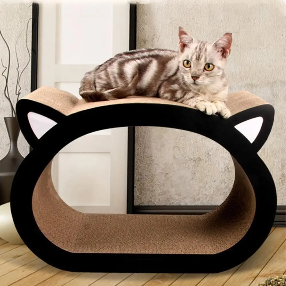 

Car Head Shaped Corrugated Paper Scratcher Durable Recyclable Scratch Board with Catnip Interactive Training Toy