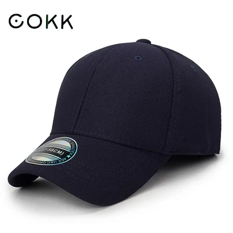 COKK 남성 스냅백 야구 모자, 폐쇄 풀 캡, 여성 Gorras 본, 남성 트럭 운전사 모자, 야외 블랙