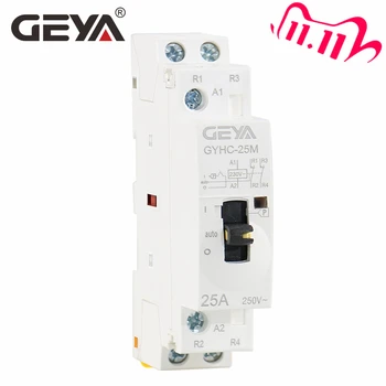 

Free Shipping GEYA 2P 16A 20A 25A 2NC 220V 50/60Hz Manual Control Home Use AC Contactor Din Rail Type