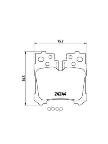 Колодки Тормозные Дисковые Задн Lexus: Ls(Uvf_, Usf_) 06- Brembo арт. P83076