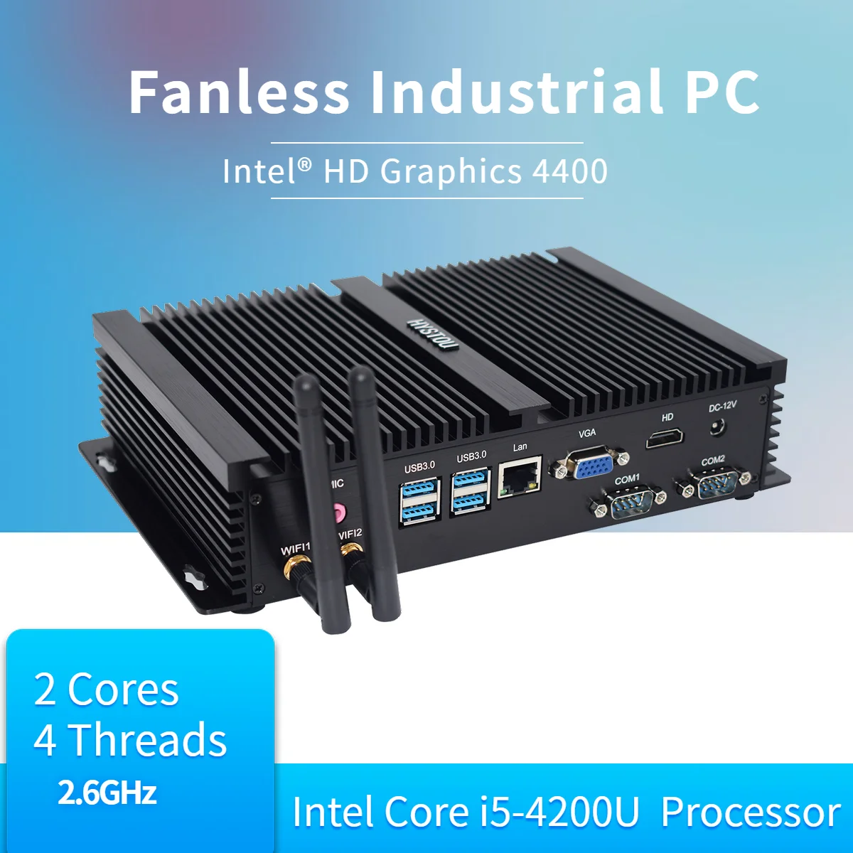 Безвентиляторный промышленный мини компьютер i5 7200U i3 5005U 7100U с 2 RS232 COM VGA HD|Мини ПК| |