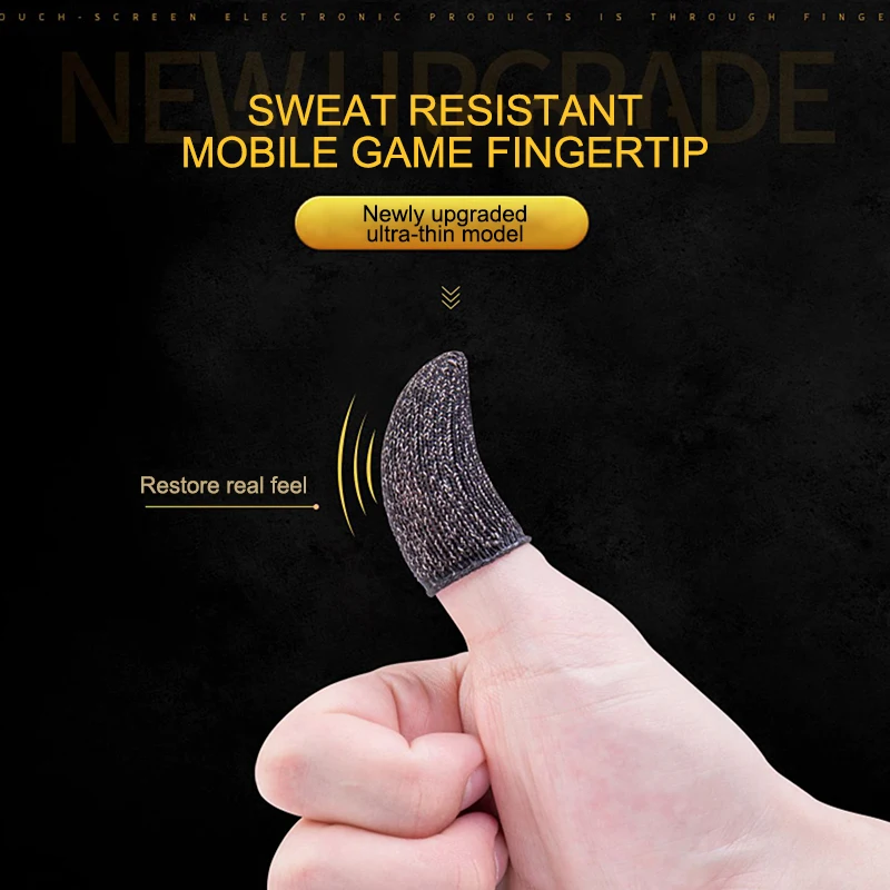 

Nylon Game Controller Finger Cover Sweat Proof Gaming Finger Gloves Non-Scratch Sleeve Sensitive Breathable Mobile Touch Screen