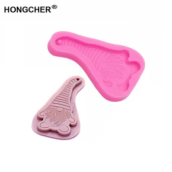

New Santa Gnomes Keychain Pendant Silicone Mould, Fondant Cake DIY DIY Chocolate Mold Kitchen Baking Cooking Gadgets