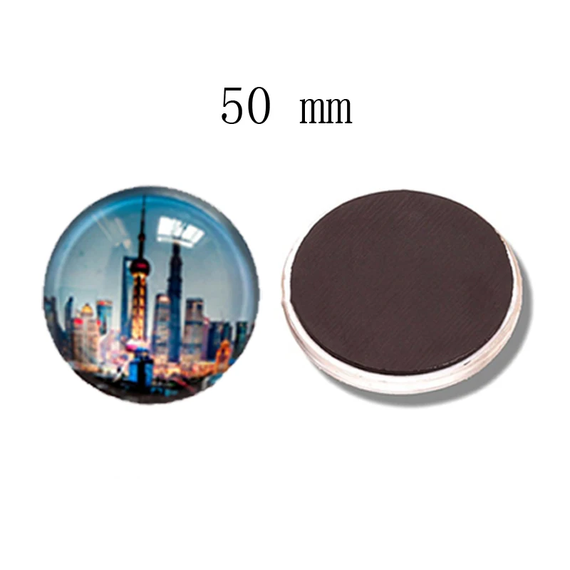 50mm Round Персональные магниты на холодильник на заказ наклейки 1 шт. магнит на холодильник ваши любовники ребенок семья фото DIY Украшение на холодильник - Цвет: 50mm Round