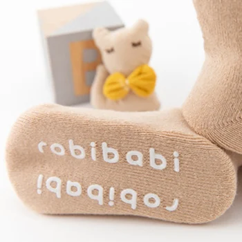 

Toddler Boys Girls Socks Thick Warm Thermal Socks Cotton Socks Anti-Slip Baby Floor Socks 1 Pairs