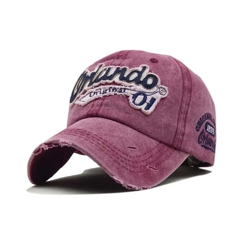 

Washed Cotton Baseball Cap Snapback Hat Embroidery Letter Summer Men Hip Hop Fitted Caps Women Casual Casquette gorra bone