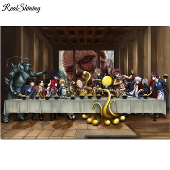 

Diamond Embroidery One punch superman,Attack on Titan,fairy tale Anime Full Square Round Mosaic Rhinestone Diamond Painting F73