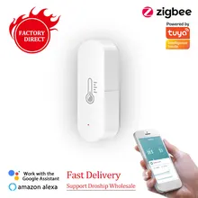 Tuya ZigBee Smart Temperature And Humidity Sensor Battery Powered Wireless Humidity thermometer Work With Alexa Google Home