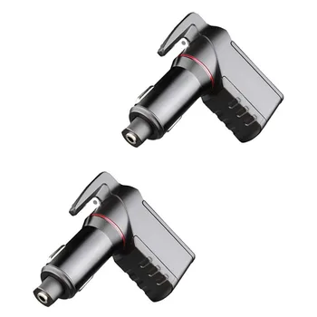 

Window Breaker Punch Seat Belt Cutter Hammer USB Emergency Escape Tool Life-Saving Rescue Car Charger Spring Loaded