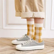 Элегантные носки в британском стиле, женские носки средней длины, хлопковые носки, сетчатые хлопковые носки, женские хлопковые носки в стиле ретро