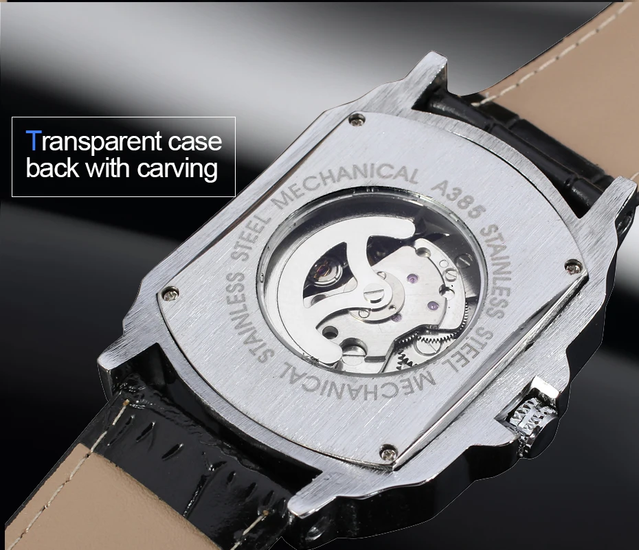 Winner Retro Classic Designer Silver Stainless Steel Case Men Watches Top Brand Luxury Mechanical Automatic Watch Clock Men