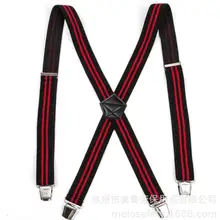 Бак узор подвесной ремень для мужчин взрослая Мода Х-образной ремешком 4 зажим подвесной ремень