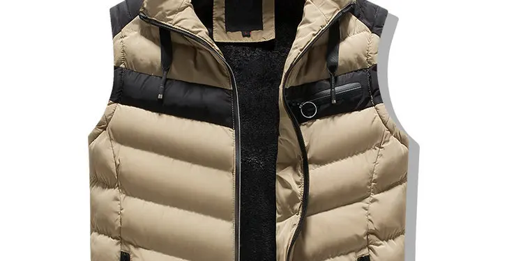 New Style Men Mixed Colors Autumn And Winter Woolen Cotton Thick Waistcoat Coat Vest Supply of Goods