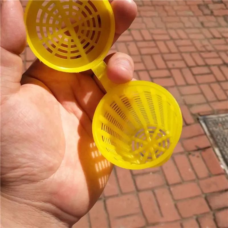 

Fish Feeder Yellow Fish Cage Plastic Fishing Net Shrimp Cage Fishing Net Bait Cage Accessories Crab Cage Bait Cage