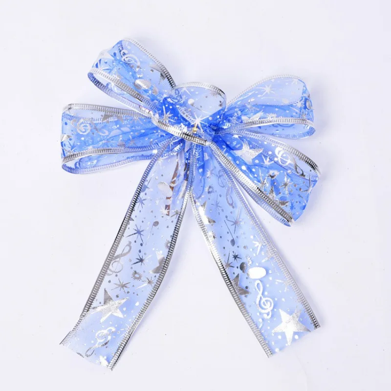 

1PC Snowflake Bow Drop Ornaments Xmas Tree Bowknot Pendant Christmas Bows Wedding Party Holiday DIY Decorations