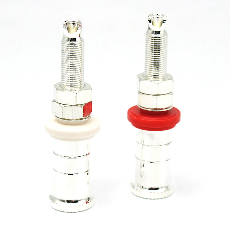  Colleimage Hifi audio 4 pz/set di Rame argento placcato Speaker Binding post Terminal Connettori WB