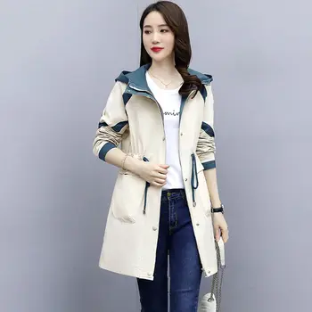 

Women's Windbreaker Mid-length Spring 2020 New Women's Clothing Loose Fashion Casual Female Trench Coat Women's Windbreakers