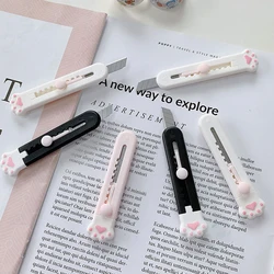Couteau utilitaire à griffes de chat, coupeur portable manuel polyvalent pour ouvre enveloppe de lettre couteau à courrier fournitures scolaires de bureau 2 pièces 
