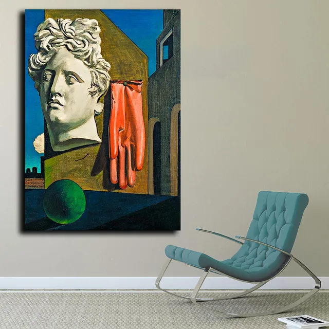 The Song of Love by Giorgio De Chirico Printed on Canvas 1