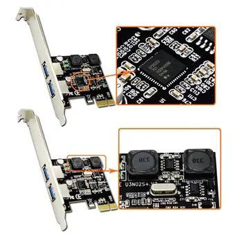 

Expansion Card USB 3.0 For Desktop External Easy Apply 5Gbps Practical Connector Durable Self Powered Support PCI Express 2 Port