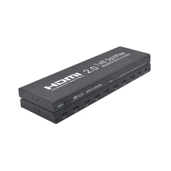 

Hot HDMI 2.0 Splitter 1x8 Video Converter Support 1 in 8 Out 2160P HDCP 2.2 4K/60Hz YUV 4:4:4 HDR EDID RS232 For Apple TV PS4