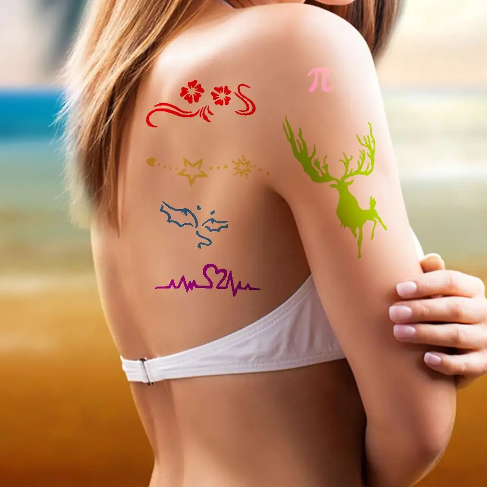 Stylish Tattoo Stencil Woman Girl DIY Temporary Drawing Painting Template Body Art Tool | Красота и здоровье