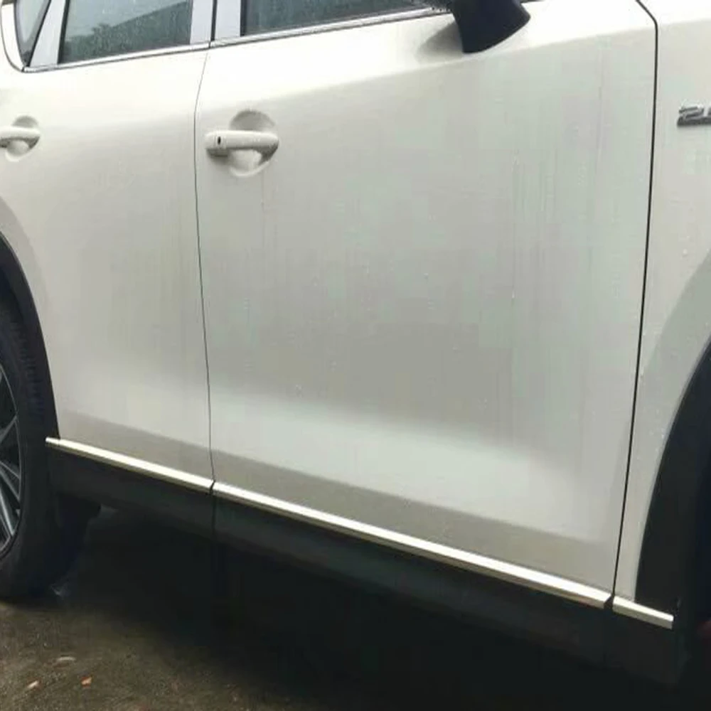 

For Mazda CX5 CX-5 KF 2017 2019 2020 Stainless steel Side Door Body Molding Line Cover Trim Decoration Exterior Car Styling