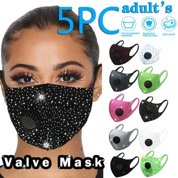 

5pc Diamond Breathable Mouth Mask Unisex Face Protection Mask Reusable Washable Mascarilla Reutilizable Mondkapjes Herbruikbaar