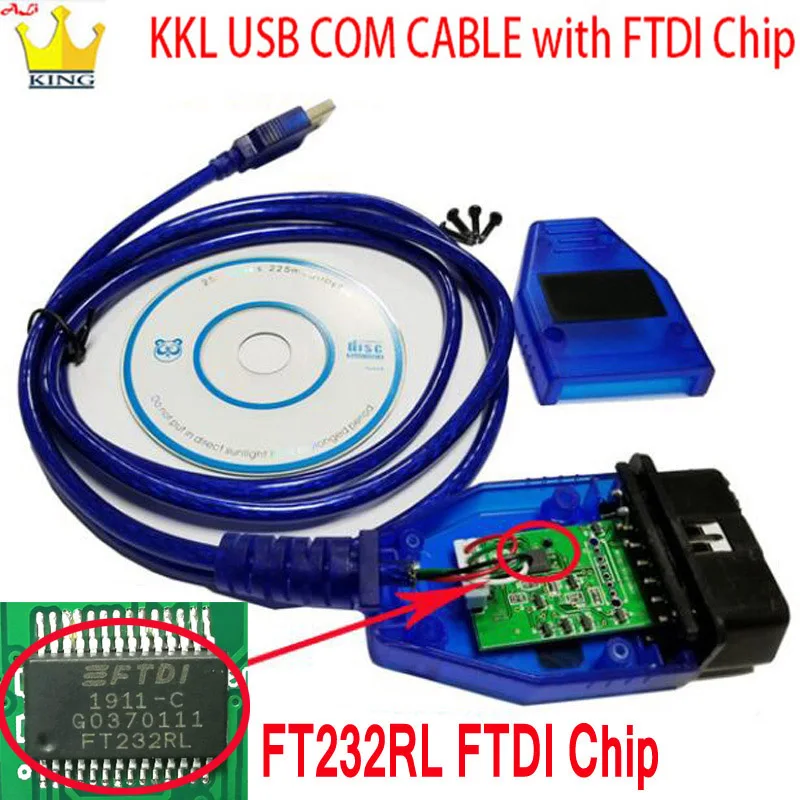 Câble USB Scanner VAG KKL - Interface De Diagnostic OBD2 Avec Puce FTDI  FT232RL Pour VAG 409.1 KKL, Version 409.1 -  - Valise  Diagnostique Pour Voiture/moto/camion